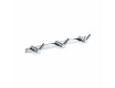 Towel rack - 3 double towel hooks / chrome