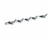 Towel Rack - 5 Double Towel Hooks / Chrome