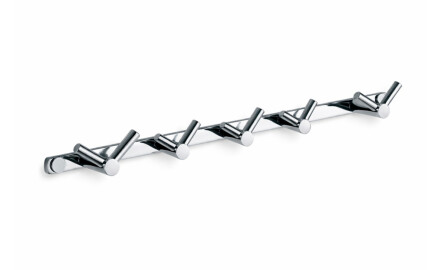 Towel Rack - 5 Double Towel Hooks / Chrome