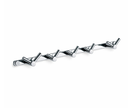 Towel Rack - 5 Double Towel Hooks / Chrome