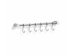 Towel bar - 6 sliding towel hooks / chrome