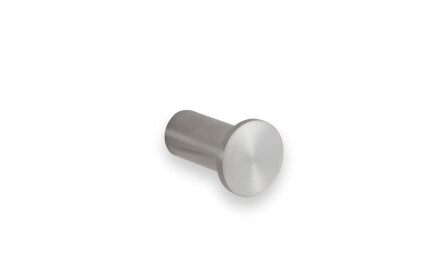 Single towel hook / brushed steel