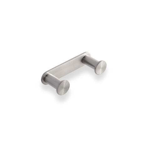 Wide rail - 2 towel hooks / brushed steel #1
