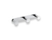 Wide towel rack - 3 towel hooks / chrome