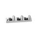 Towel rack - 3 towel hooks (bean-shaped) / chrome #1