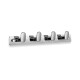Towel rack - 4 towel hooks (bean-shaped) / chrome #1