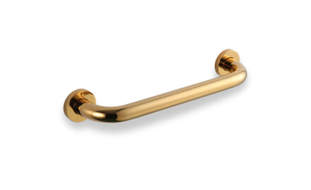 Bathroom handle, Ø25, straight, 30 / glossy gold