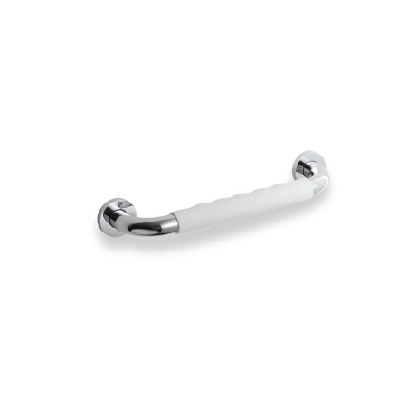 Bathroom Grab Bar Ø25, Straight 30 / White Non-Slip Cap / Chrome #1