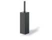 Wall-mounted toilet brush / square / matte black