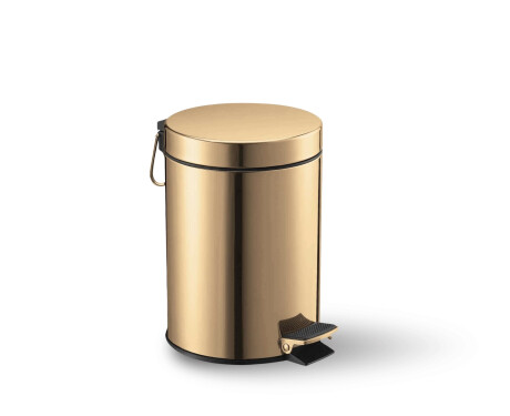 STANDARD Round 3 L Pedal Bin, Soft Close / Glossy Gold