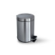 STANDARD Round 3-Liter Pedal Bin, Soft-Close / Satin Steel #1