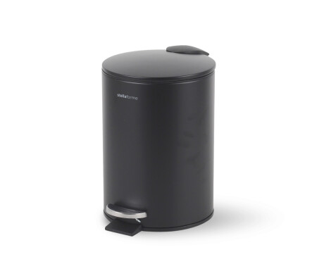 BUDGET Round 3 L Pedal Bin, Soft Close / Matte Black Steel