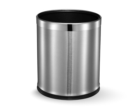9-liter open basket / removable housing / brushed steel, polished steel rim