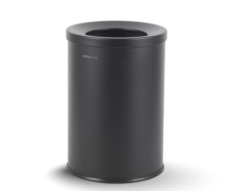 10-liter trash can, lid with a slot / matte black steel