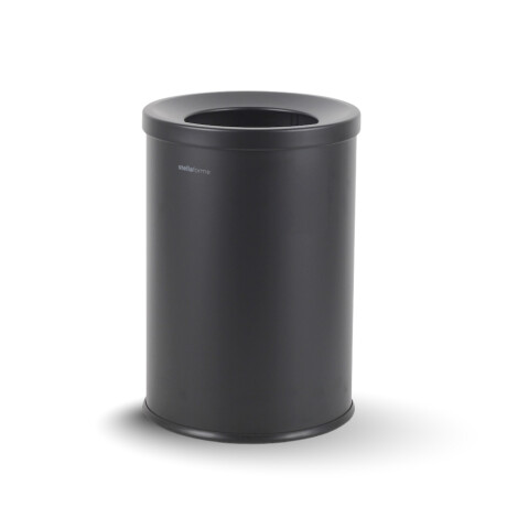 10-liter trash can, lid with a slot / matte black steel #1