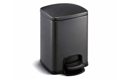 PREMIUM Rectangular Pedal Bin, 5 L, Soft-Close / Matte Black