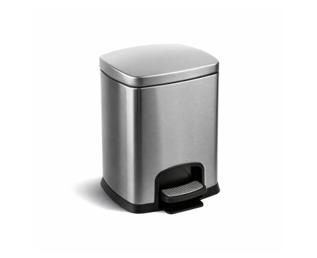 PREMIUM Rectangular 5 L Pedal Bin, Soft-Close / Satin Stainless Steel