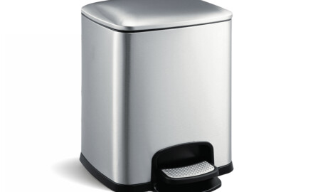 PREMIUM Rectangular 8 L Pedal Bin, Soft-Close / Satin Stainless Steel