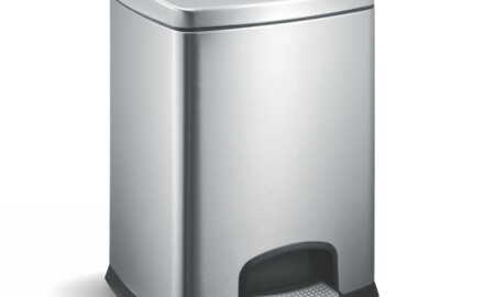 PREMIUM Rectangular 12 L Pedal Bin, Soft-Close / Satin Stainless Steel