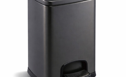 PREMIUM Rectangular Pedal Bin, 20 L, Soft-Close / Matte Black