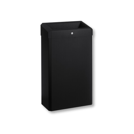 30-liter trash can with open lid, R1 series / matte black stainless steel #1