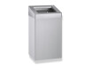 49-liter trash can with open lid, R10 series / brushed stainless steel