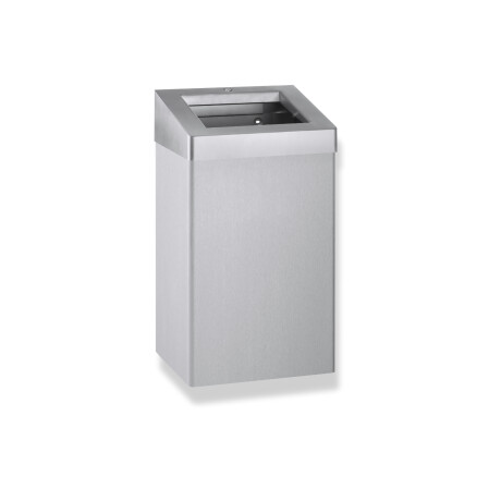 49-liter trash can with open lid, R10 series / brushed stainless steel #1