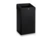 49-liter trash can with open lid, R1 series / matte black stainless steel
