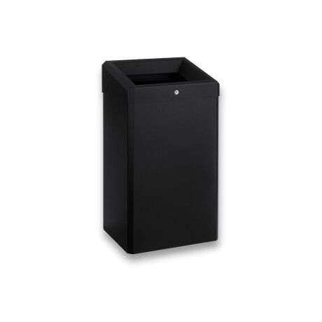 49-liter trash can with open lid, R1 series / matte black stainless steel #1