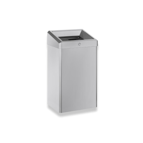 49-liter trash can with open lid, R1 series / brushed stainless steel #1