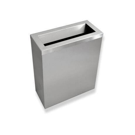 25L Trash Can, Lid with Opening / Brushed Stainless Steel #1