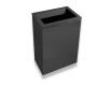 50L trash can, lid with a slot / matte black stainless steel