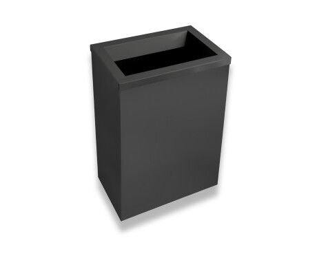 50L trash can, lid with a slot / matte black stainless steel