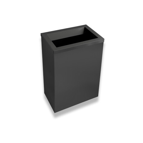 50L trash can, lid with a slot / matte black stainless steel #1