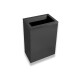 50L trash can, lid with a slot / matte black stainless steel #1