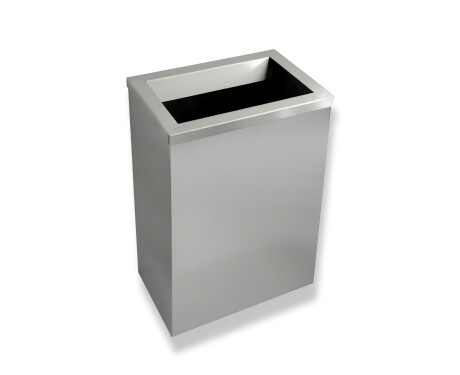 50L trash can, lid with a slot / brushed stainless steel