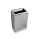50L trash can, lid with a slot / brushed stainless steel #1