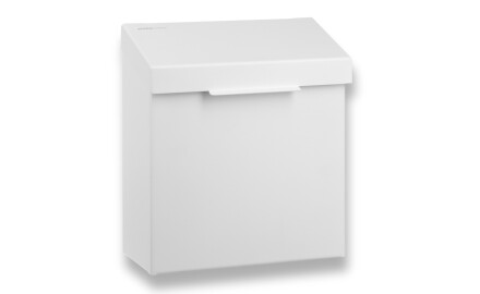 4.5L Sanitary Waste Bin, R1 Series / Stainless Steel, Matte White