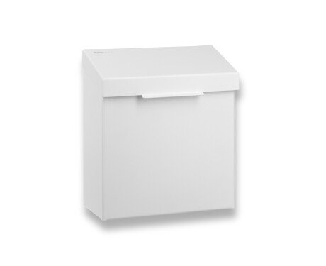 4.5L Sanitary Waste Bin, R1 Series / Stainless Steel, Matte White