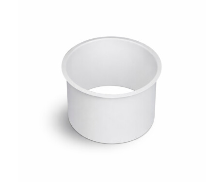 Round countertop trash can collar, Ø150 / matte white stainless steel