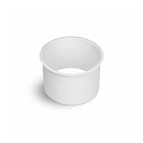 Round countertop trash can collar, Ø150 / matte white stainless steel #1