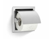 Toilet Paper Holder / Flush-Mounted / Polished Steel