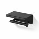 Toilet paper holder / with shelf / matte black #1