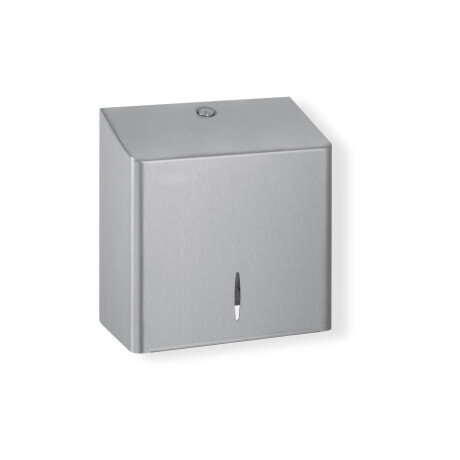 Square toilet paper dispenser for rolls up to Ø19 cm, R10 series / brushed stainless steel #1