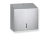 Square toilet paper dispenser for rolls up to Ø19 cm, R1 series / brushed steel