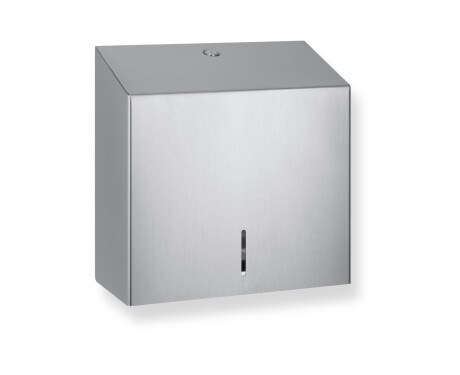 Square toilet paper dispenser for rolls up to Ø19 cm, R1 series / brushed steel