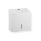 Square toilet paper dispenser for rolls up to Ø19 cm, R1 series / stainless steel, matte white #1