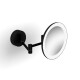 3x magnifying cosmetic mirror, round, with warm/cool LED lighting, tiltable, dual-arm design / matte black #1