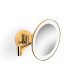 3x magnifying cosmetic mirror, round, with warm/cool LED lighting, tiltable, dual-arm design / glossy gold #1