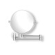 Compact mirror, straight / 5x magnification, round, tiltable, dual-arm / chrome #1